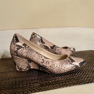 Cole Haan Snakeskin Wedge Pumps